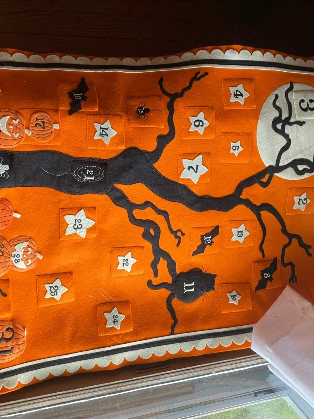 Happy Halloween Orange Wall Hanging Countdown